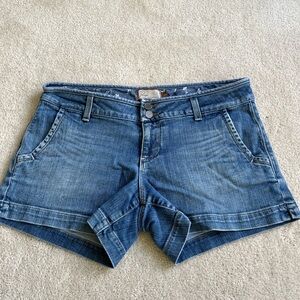 PAIGE Blue Jean Shorts Medium Wash Denim